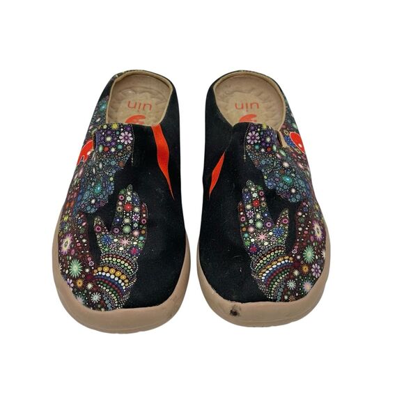 UIN Pray for Goodness 2 Malaga Slippers Cotton Colorful W1122574 Womens Size 7 - Picture 3 of 7